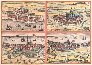 Ruotsi, Georg Braunin teoksessa "Civitates Orbis Terrarum", Köln 1617. tekijältä Georg Braun