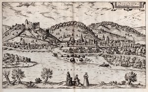 Pressburg Bratislava. Lähde: Maailman maanjäristys, 1588