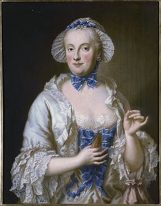 Ranska: Marie-Anne-Sophie de Saxe, princesse électrice de Bavière (1728-1797) Muotokuva Maria Anna Sophia Saksin Saksin, Baijerin kruununprinsessa (1728-1797) tekijältä Georg Desmarees