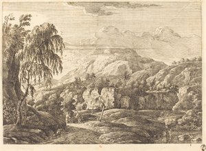 Maisema ristillä ja hahmoilla tekijältä Georg Eisenmann