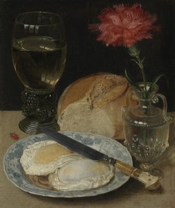 Saksa: Stillleben mit Spiegeleiern Stil-life paistetuilla munilla