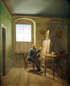Saksa: Caspar David Friedrich ateljeessaan Caspar David Friedrich ateljeessaan (1811) tekijältä Georg Friedrich Kersting