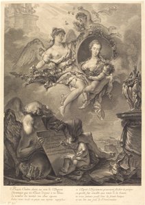 Louise Albertine de Brandt, Baroness von Grapendorf tekijältä Georg Friedrich Schmidt, after Pierre Le Sueur