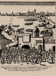 Fettmilchin nousu. Juutalaisten karkottaminen Frankfurtista 23. elokuuta 1614, n. 1616-1617. tekijältä Georg Keller