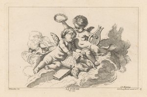Poëzie La Poesie (otsikko esineessä) Livre des Arts (sarjan nimi) tekijältä Georg Leopold Hertel