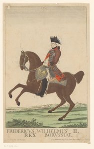 Preussin kuninkaan Frederick William II:n ratsastusmuotokuva tekijältä Georg Mathäus Probst