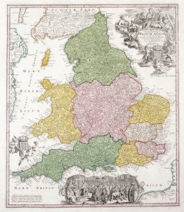 Englannin kartta vuodelta 1760
