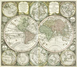Maailman kartta, 1744