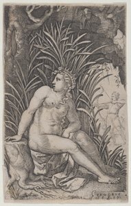 Kefalos ja Prokris, Kreikan sankarittaria, 1539, 1539. tekijältä Georg Pencz