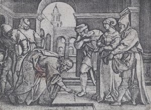 Kristus ja avionrikkoja nainen. tekijältä Georg Pencz