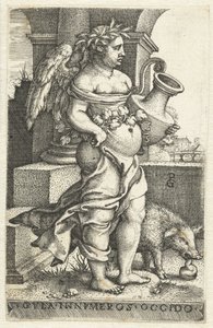 Ahmatti (gula) Gvla innvmeros occido (otsikko esineessä) Seven Deadly Sins (sarjan nimi) tekijältä Georg Pencz