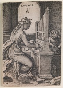 Musica, sarjasta "The Liberal Arts" tekijältä Georg Pencz