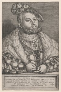 Muotokuva Saksin vaaliruhtinas Johann Friedrich Suuresta, 1543. tekijältä Georg Pencz