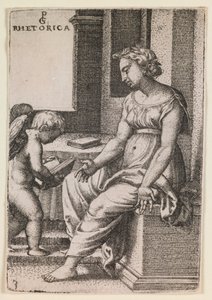 Retorica, sarjasta "The Liberal Arts" tekijältä Georg Pencz