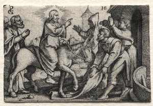Jeesuksen Kristuksen elämä: Kristus astuu Jerusalemiin tekijältä Georg Pencz