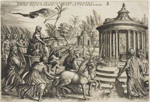 Triumph of Chastity, levy kaksi teoksesta The Triumphs of Petrarch tekijältä Georg Pencz