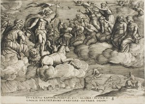 The Triumph of Eternity, levy kuusi Petrarchin voitosta tekijältä Georg Pencz