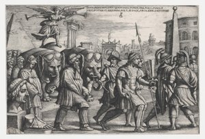 The Triumph of Fame on Chastity, Petrarchin voitoista. tekijältä Georg Pencz
