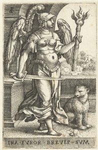 viha (Ira) Ira fvor brevis svm (otsikko esineessä) Seven Deadly Sins (sarjan nimi) tekijältä Georg Pencz