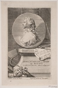 Näyttelijä Anna Catharina von Passow tekijältä Georg Vilhelm Baurenfeind