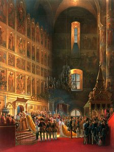 Venäjän tsaari Aleksanteri II:n voitelu, Moskova, 1856.