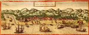 Calicut tekijältä Georg and Hogenberg Franz (1535 90) Braun