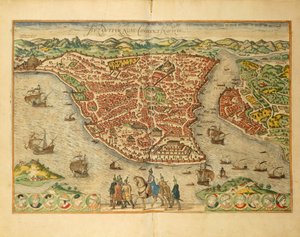 Georg Braun Istanbul maailman kaupungeista tekijältä Georg Braun and Hogenberg Franz