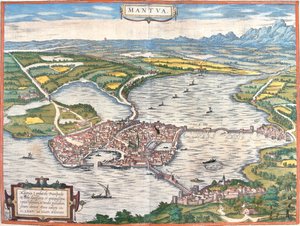Mantova, Italia tekijältä Georg and Hogenberg Franz (1535 90) Braun