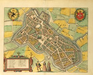 Georg Braunin Lillen kartta maailman kaupungeista tekijältä Georg Braun and Hogenberg Franz