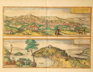 Georg Braunin kartta San Sebastianista ja Burgosista toisesta maailmansodasta tekijältä Georg Braun and Hogenberg Franz