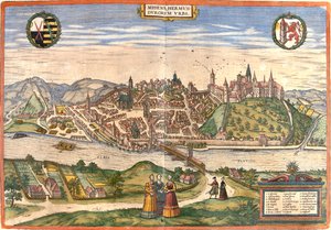 Meissen, Saksa tekijältä Georg and Hogenberg Franz (1535 90) Braun