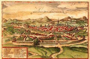 Montpellier, Ranska tekijältä Georg and Hogenberg Franz (1535 90) Braun
