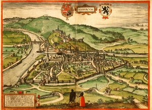 Namur, Belgia tekijältä Georg and Hogenberg Franz (1535 90) Braun