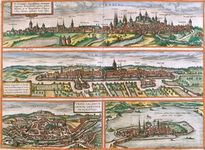 Nürnberg, Ulm, Salzburg, Lindau, Saksa, Itävalta.