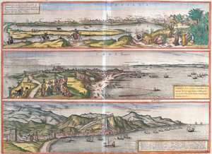 Sevilla, Cádiz, Málaga, Espanja tekijältä Georg and Hogenberg Franz (1535 90) Braun