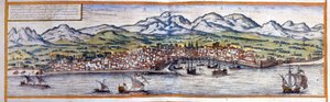 Näkymä Palermoon Sisiliassa. Braunin ja Hogenbergin atlas tekijältä Georg Braun and Hogenberg Franz