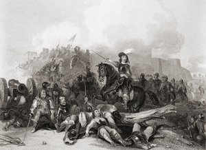 The Storming of Bristol, ika-26 ng Hulyo 1643, inukit ni J.C. Varrall (ukit)finn