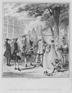 Randulph Crew esitteli Beau Villiers on the Mall (kaiverrus)