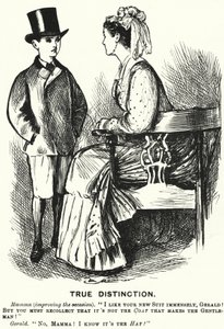 Punch sarjakuva: True Distinction (kaiverrus) tekijältä George (after) Du Maurier