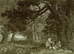 Lepo ammunnan jälkeen, levy 4 (kaiverrus)