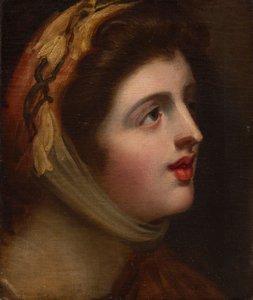 Emma Hamilton hahmona Sensibility (öljy kankaalle) tekijältä George (studio of) Romney