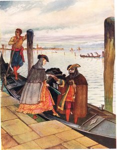 La Biondina in Gondoletta, kuvitus "Kuvalaulukirjasta", 1910