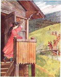 Lumikki, kuvitus "Kuvalaulukirjasta", 1910