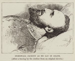 Stonewall Jackson, kun hän makasi kuolemassa tekijältä George Augustus Sala