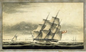 Joukkojenkuljetusalus HMS "Akbar" (1806), 10. elokuuta 1806. tekijältä George Back