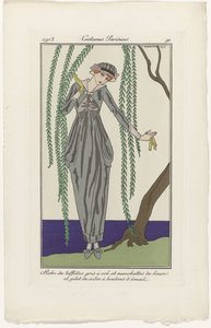Journal des Dames et des Modes, Costumes Parisiens, 1913, nro 91: Taftipuku (...) tekijältä George Barbier