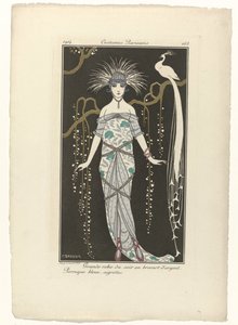 Journal des Dames et des Modes, Costumes Parisiens, 1914, nro 168: Suuri iltapuku (...)