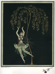Tamara Karsavina I. Stravinskyn baletissa Tulilintu tekijältä George Barbier