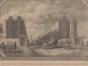 Devonshire Place ja Wimpole Street, New Roadilta, St. Mary le Bone