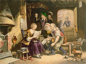 Uutisia kotoa, 1854 tekijältä George Baxter